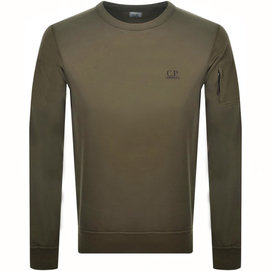 Alternative Image for ProductCP Company Crew Neck Logo Sweatshirt Green1